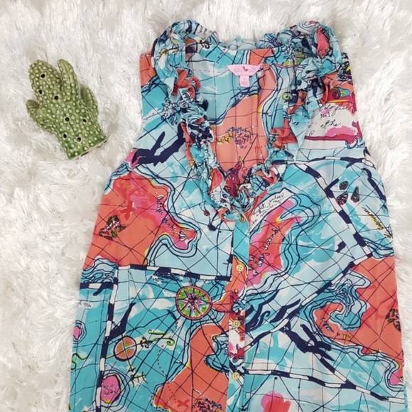 Lilly Pulitzer Tops - Lilly Pulitzer X Marks the Spot Silk Tank Top XS